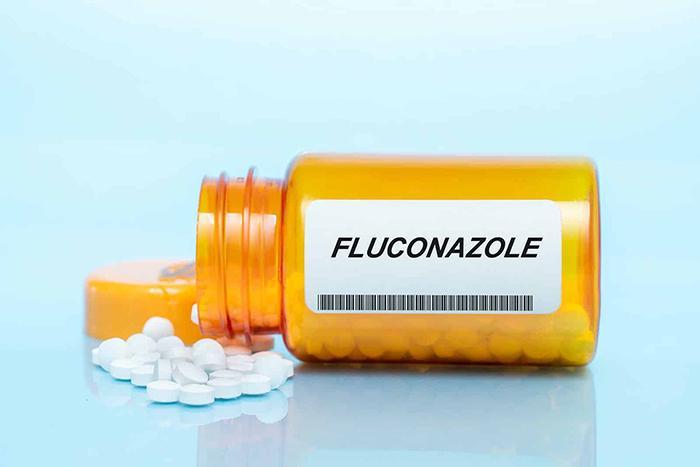Fluconazole Drug In Prescription Medication  Pills Bottle