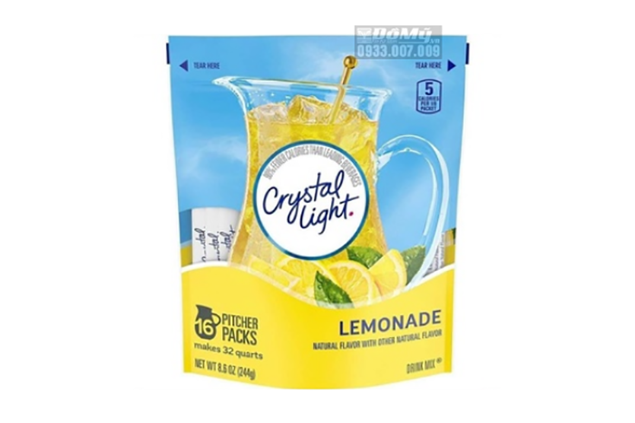 does crystal light lemonade have electrolytes