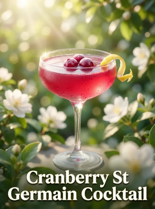 Cranberry St Germain Cocktail