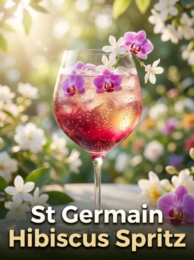 St Germain hibiscus Spritz