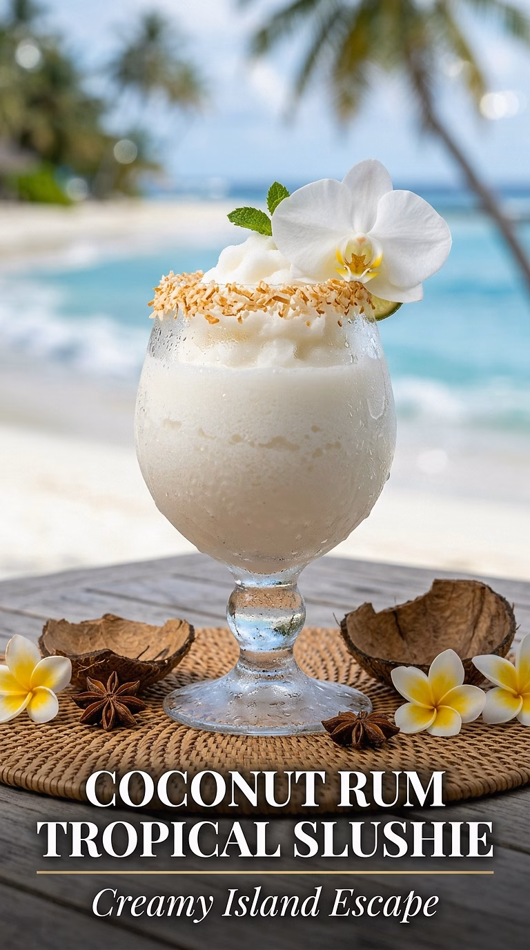 Coconut Rum Tropical Slushie