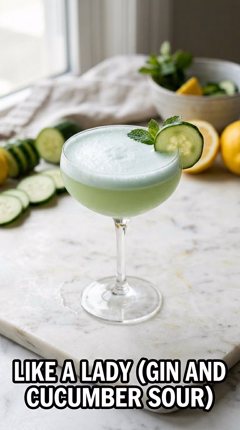 Like A Lady (Gin and Cucumber Sour)