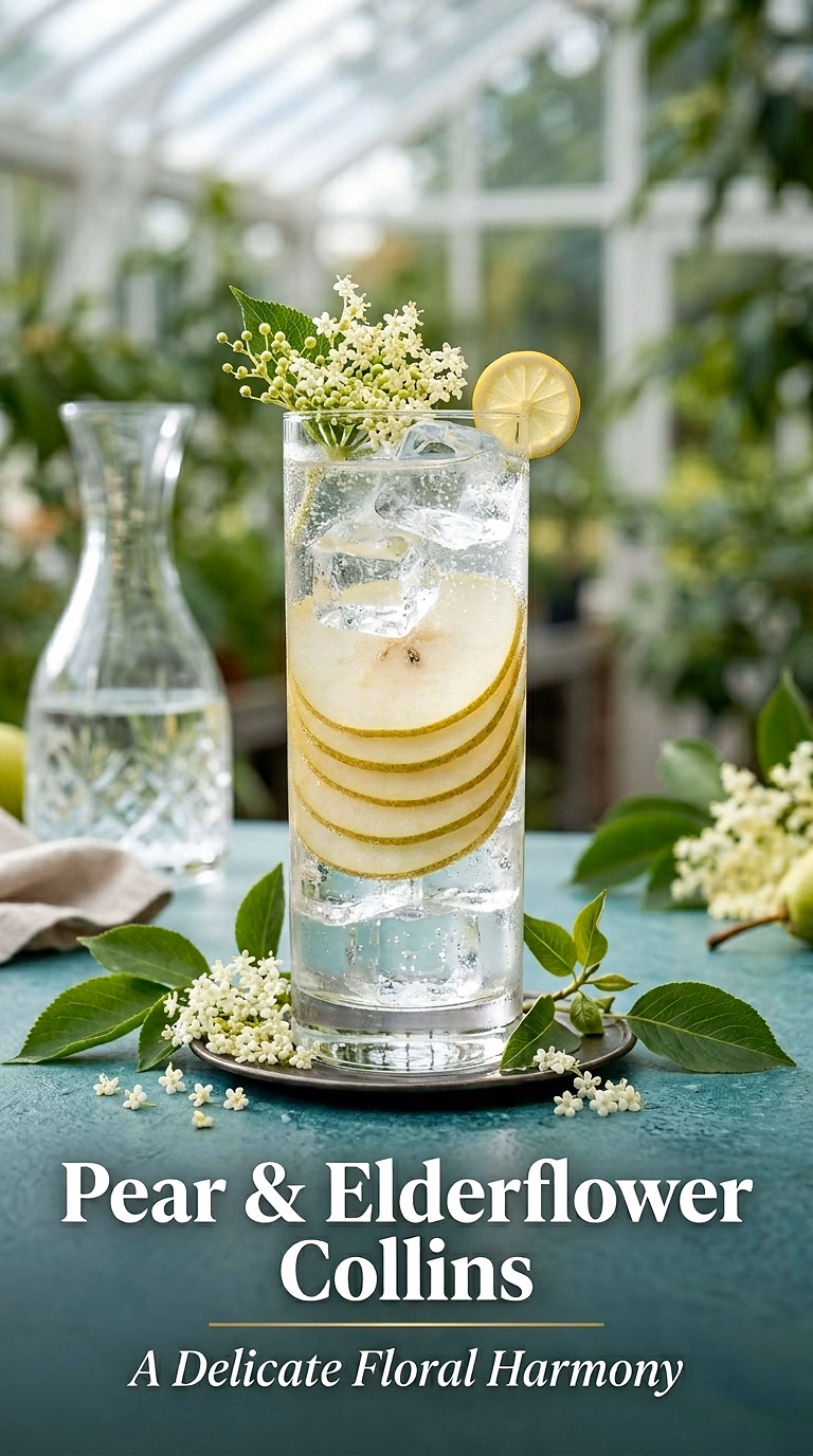Pear and Elderflower Collins