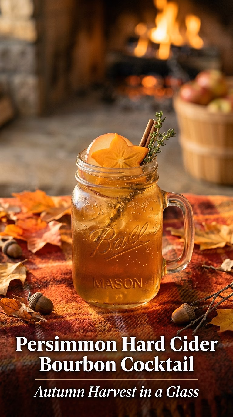 Persimmon Hard Cider Bourbon Cocktail
