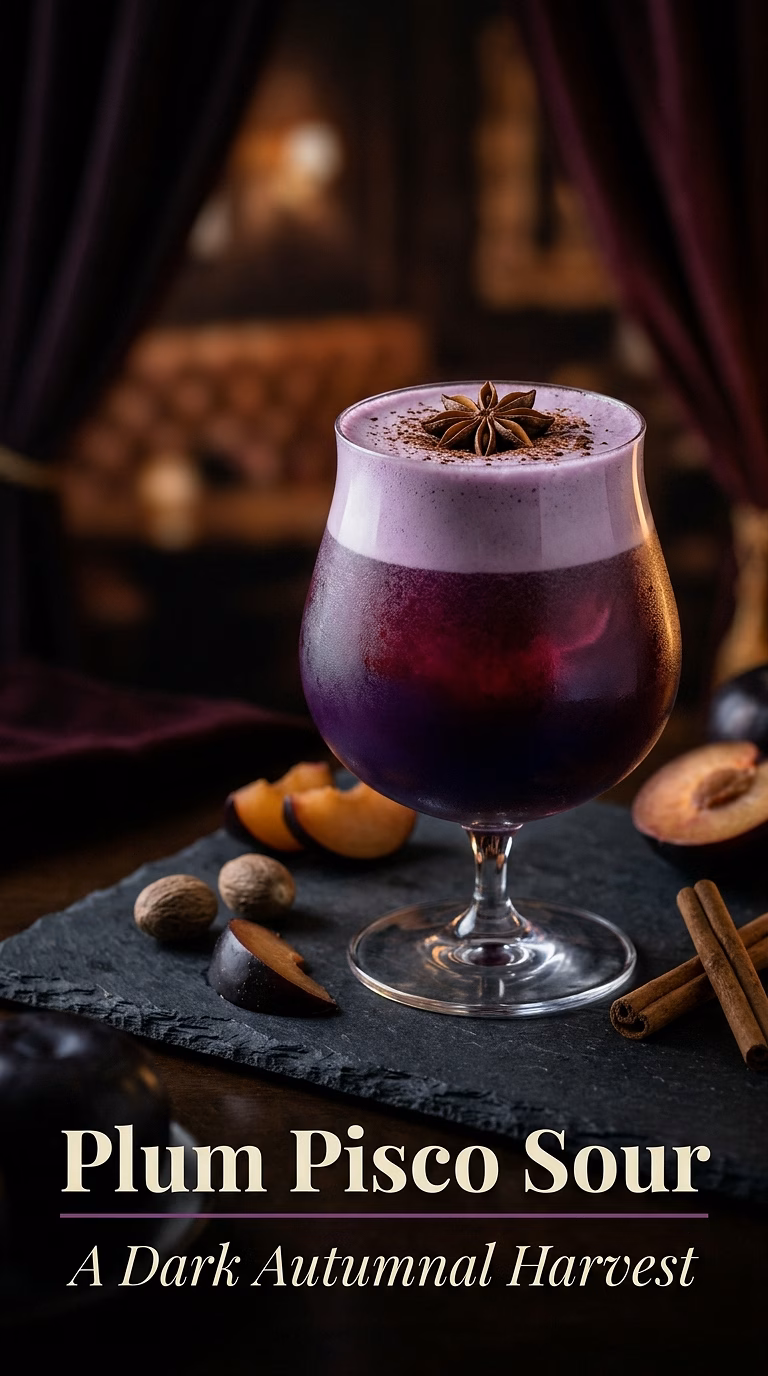 Plum Pisco Sour