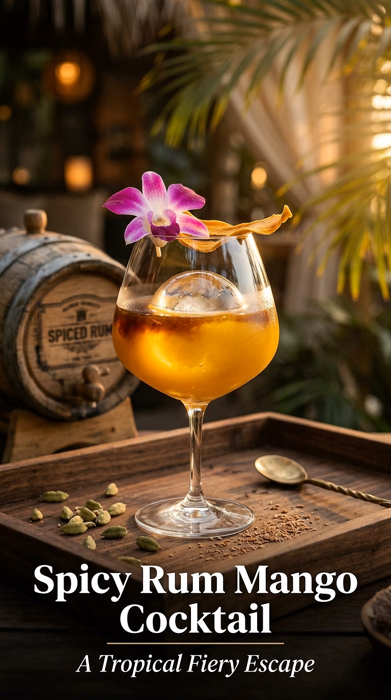 Spicy Rum Mango Cocktail