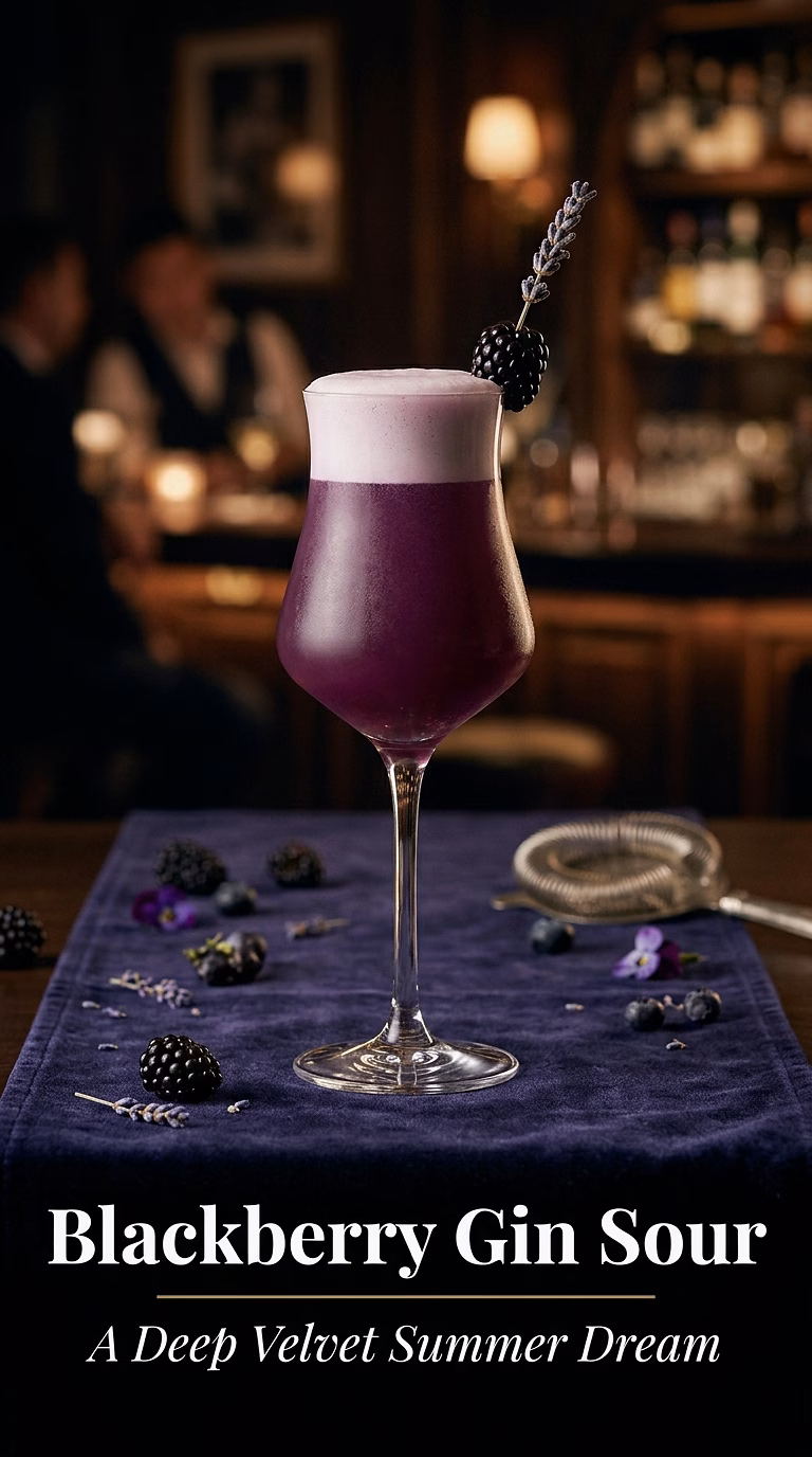 Blackberry Lavender Gin Sour