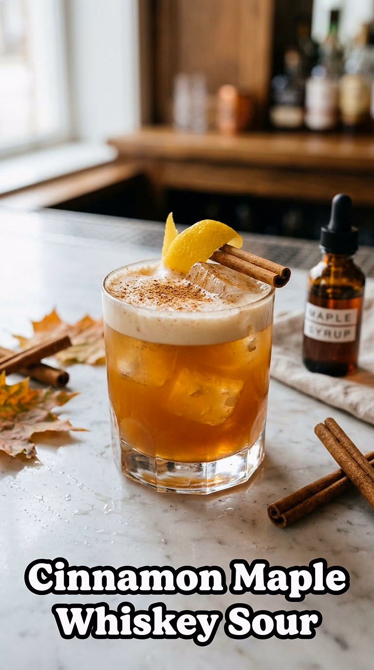 Cinnamon Maple Whiskey Sour