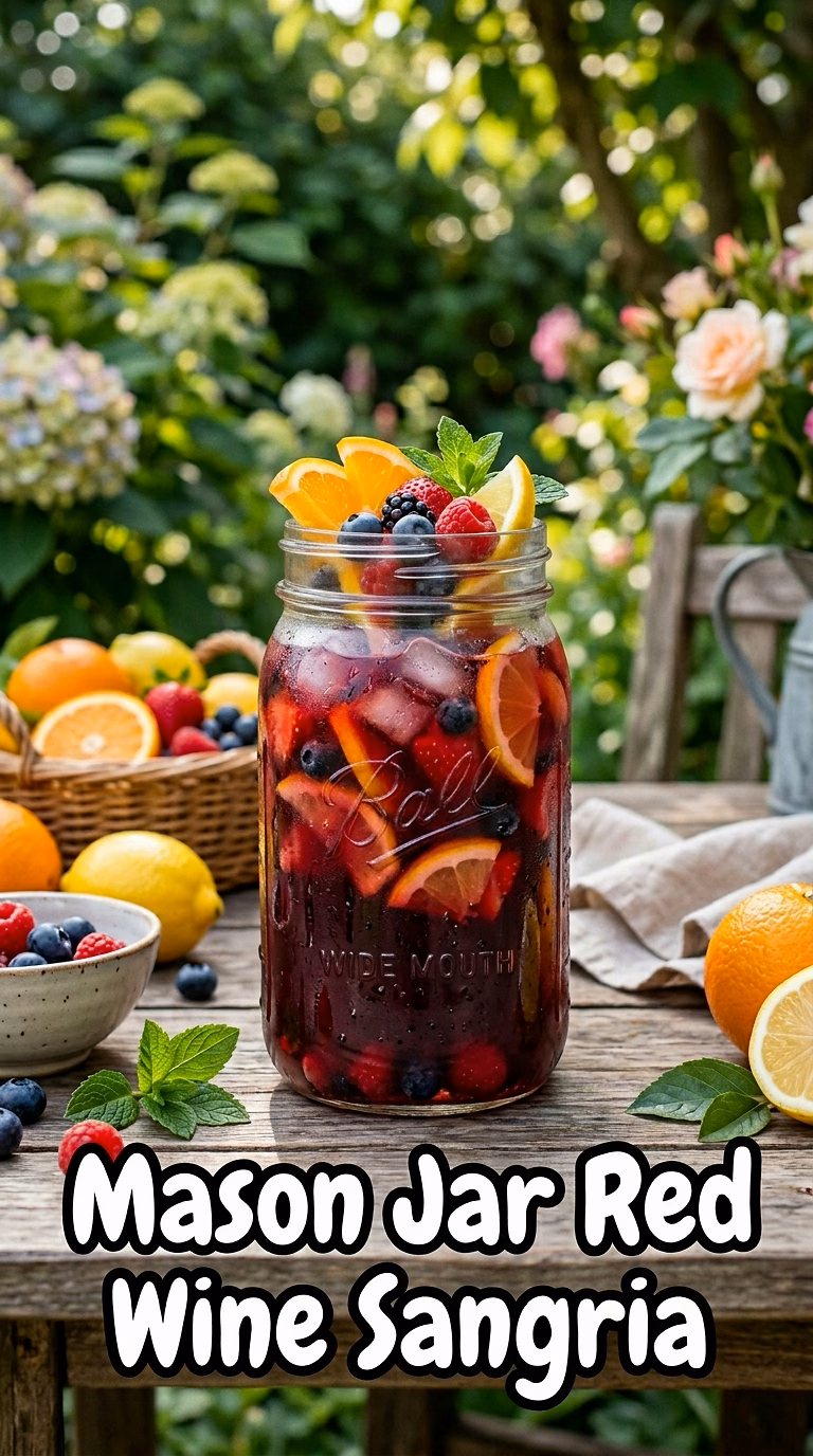 Mason Jar Red Wine Sangria