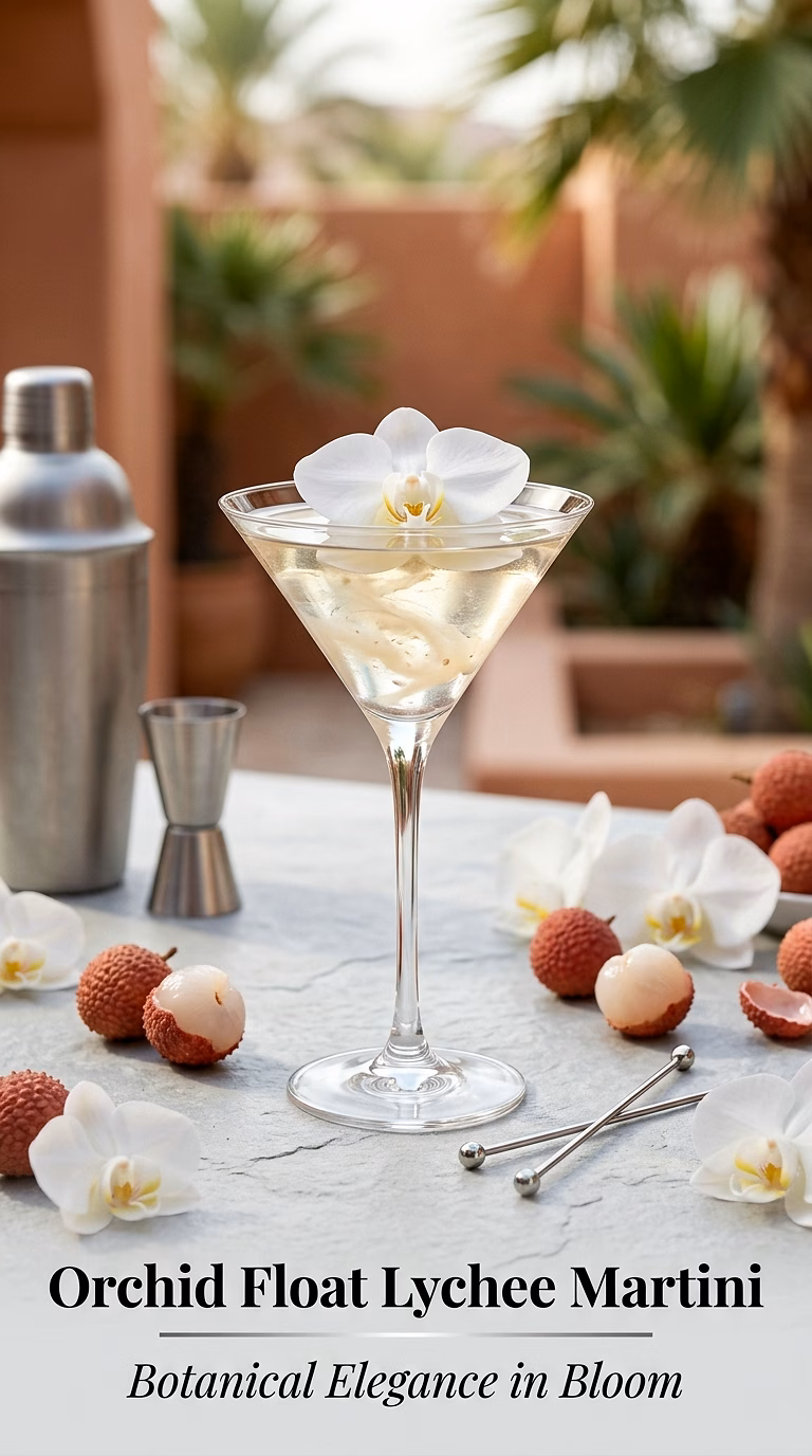 Orchid Float Lychee Martini