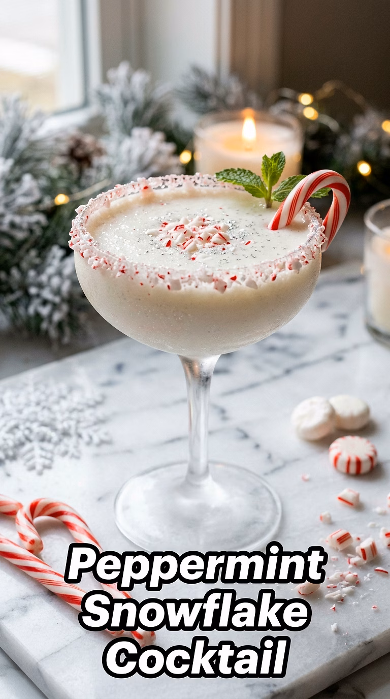 Peppermint Snowflake Cocktail