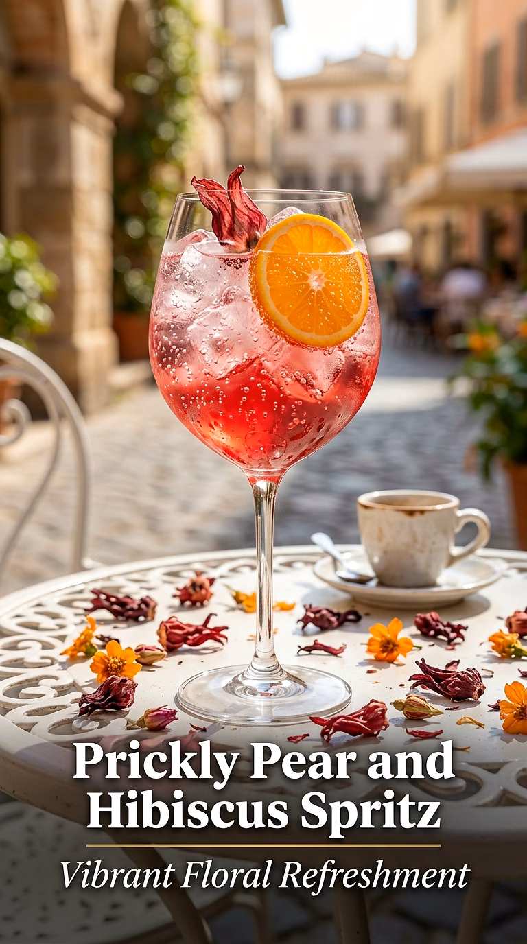 Prickly Pear and Hibiscus Spritz