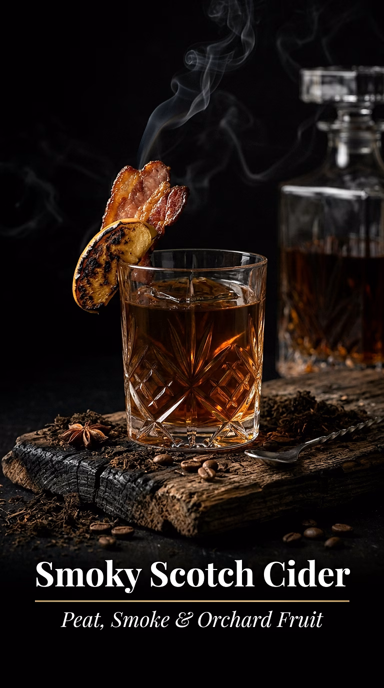 Smoky Scotch and Apple Cider Sipper