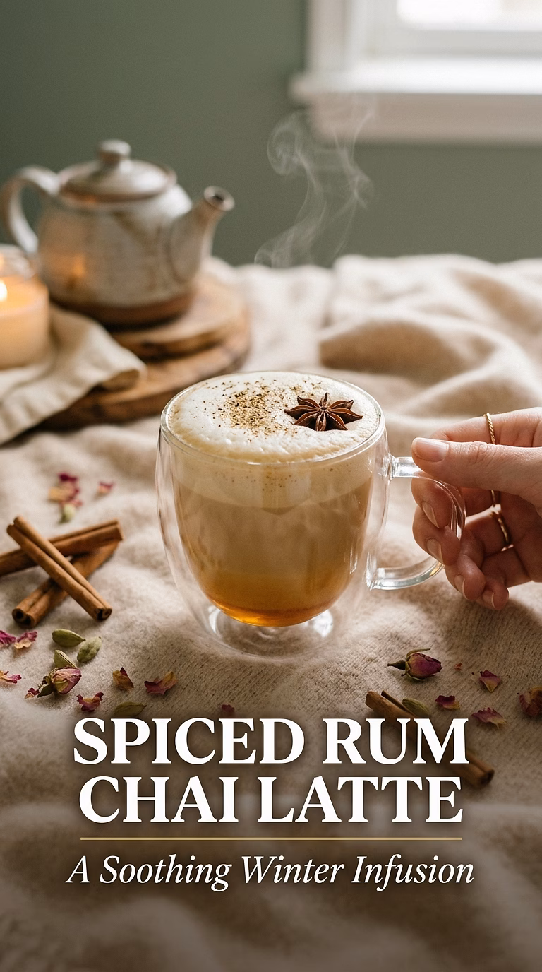 Spiced Rum Chai Latte Cocktail