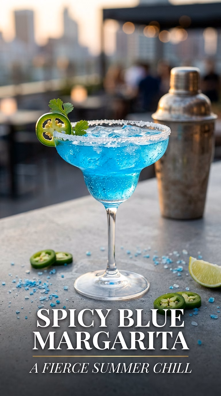 Spicy Jalapeño Blue Margarita