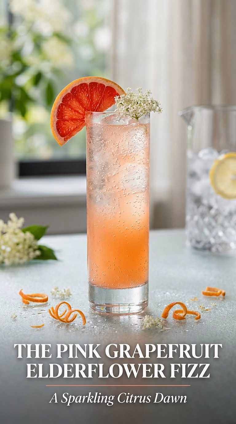The Pink Grapefruit Elderflower Fizz