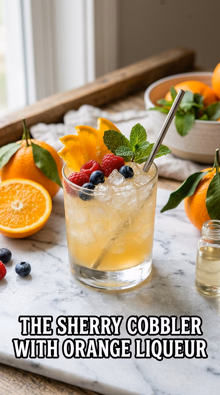 The Sherry Cobbler with Orange Liqueur