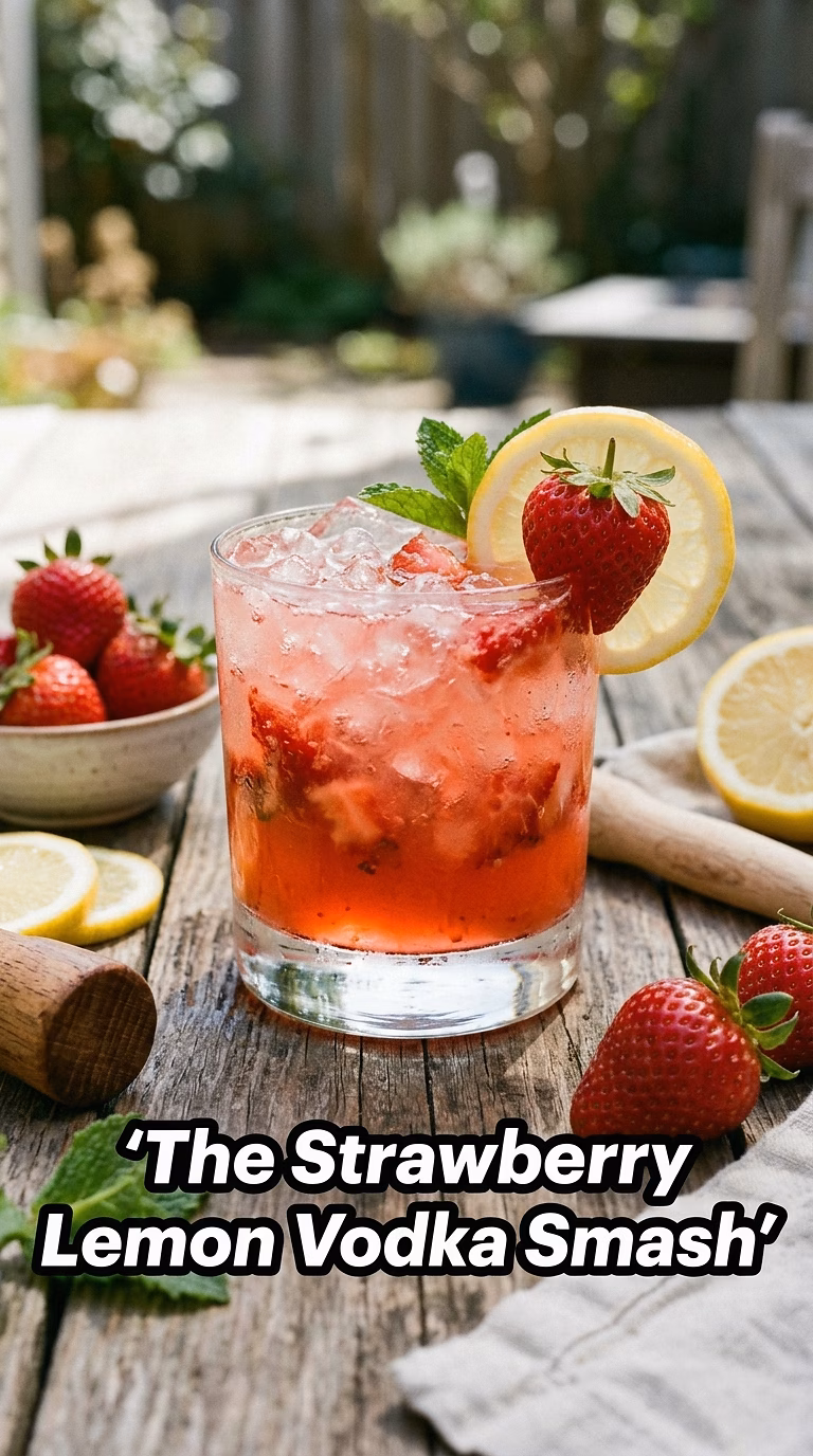 The Strawberry Lemon Vodka Smash