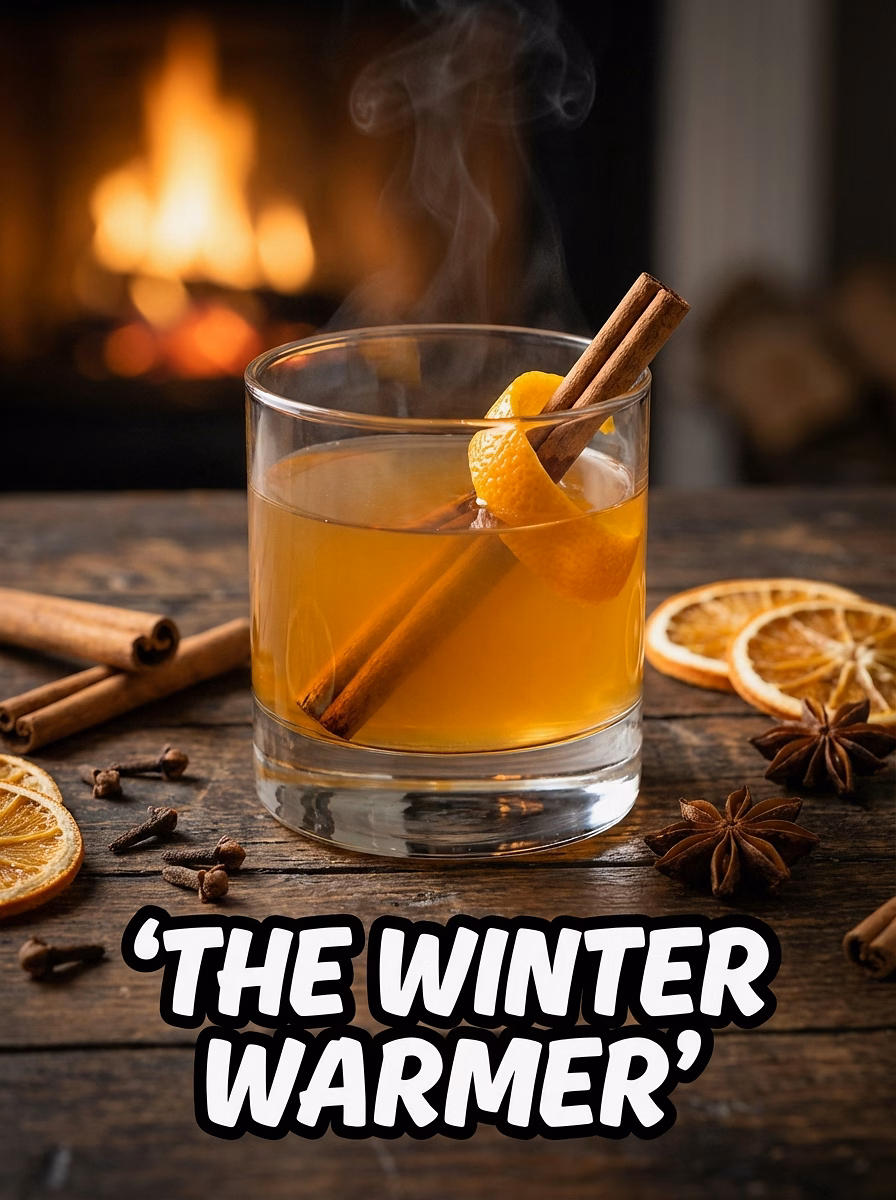 11. 🍐 The Winter Warmer (Rye + Fernet + Pear Syrup)