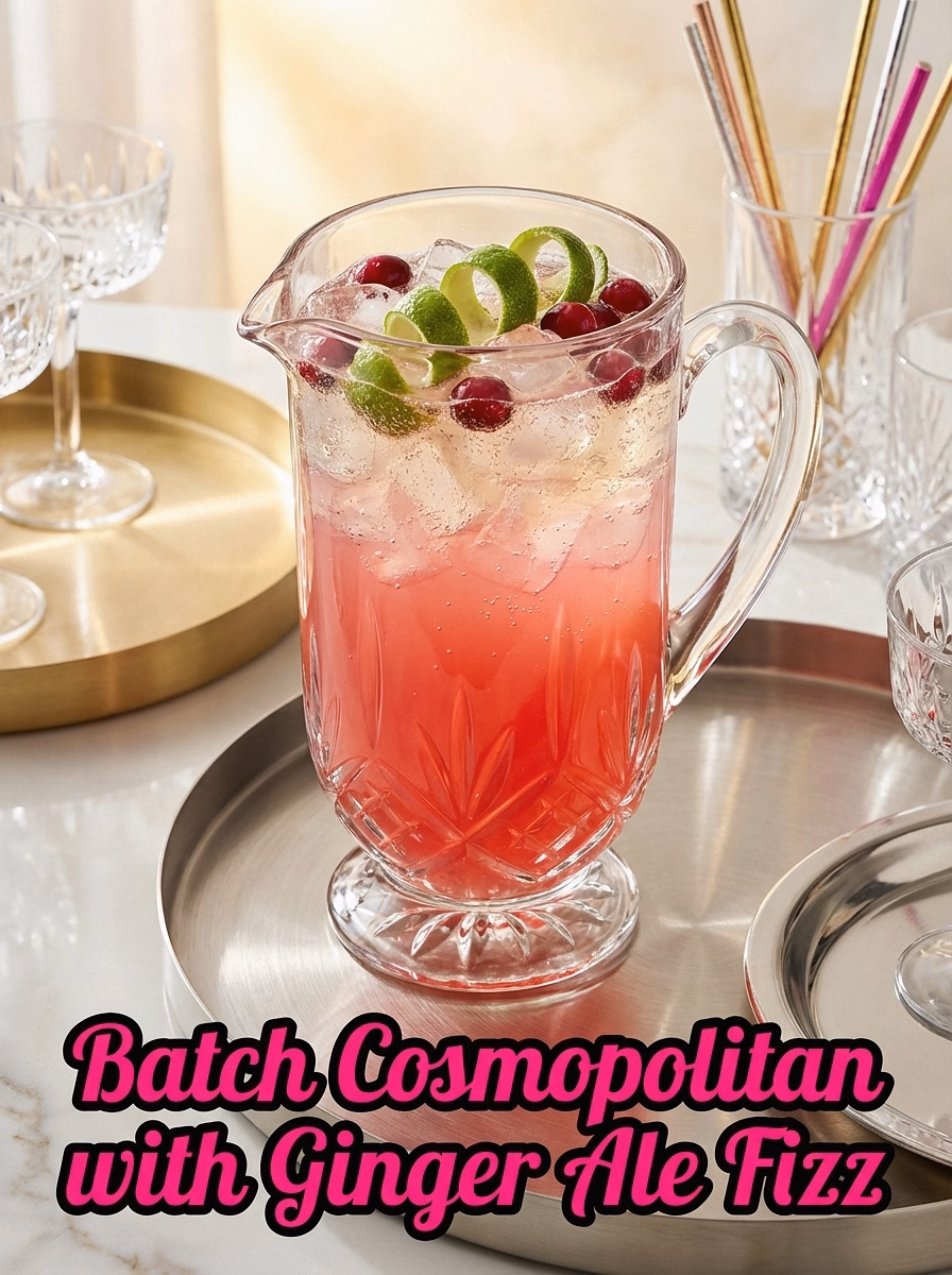 Batch Cosmopolitan with Ginger Ale Fizz