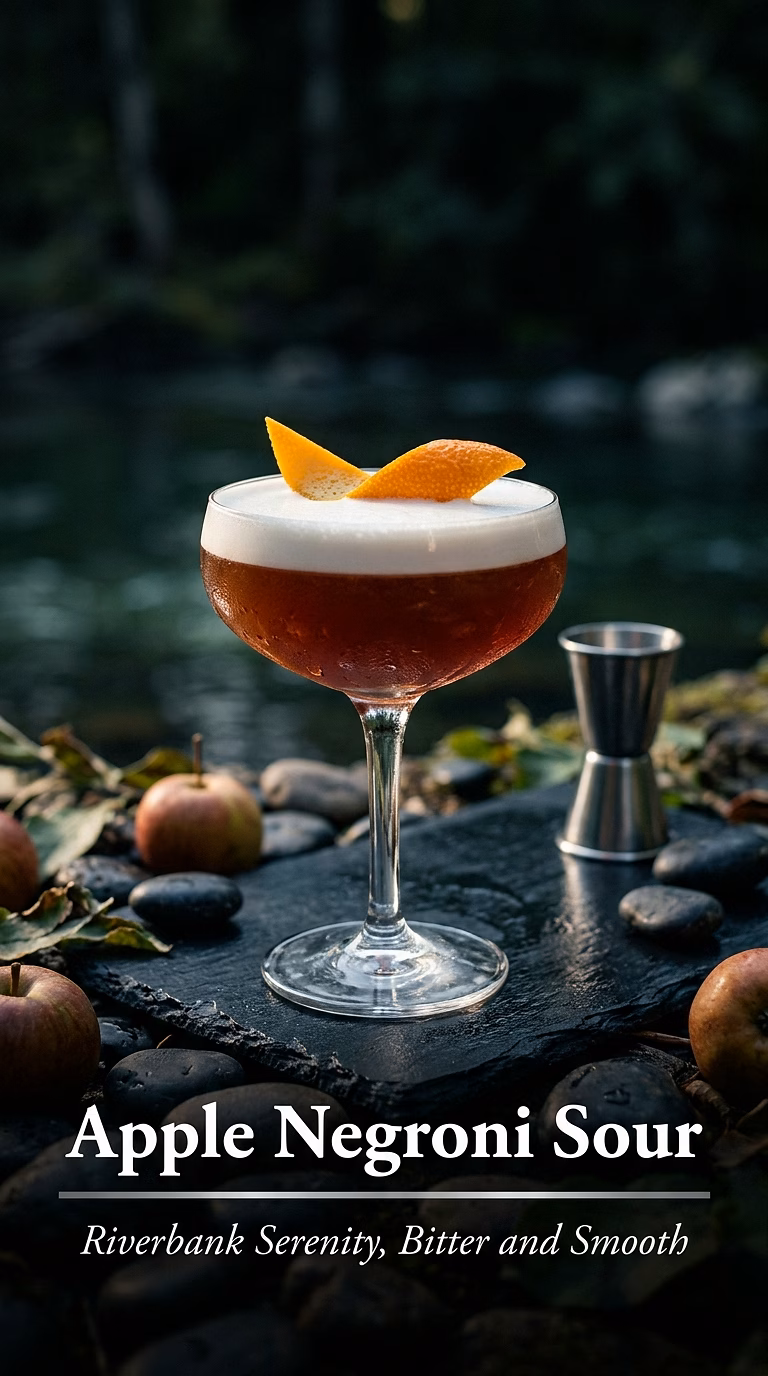 Apple Brandy Negroni Sour Variation