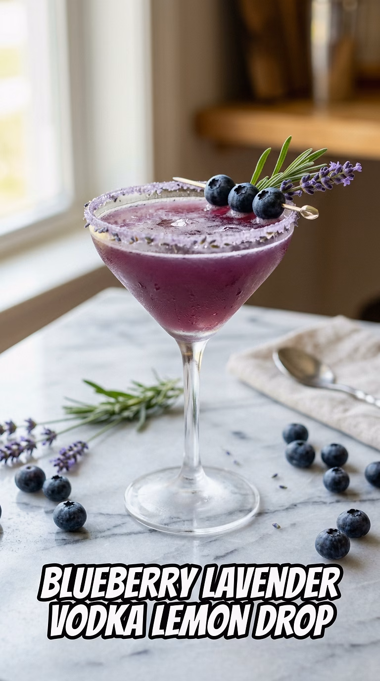 Blueberry Lavender Vodka Lemon Drop