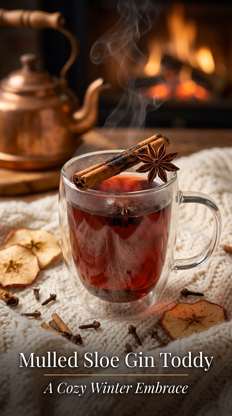 Mulled Sloe Gin Hot Toddy