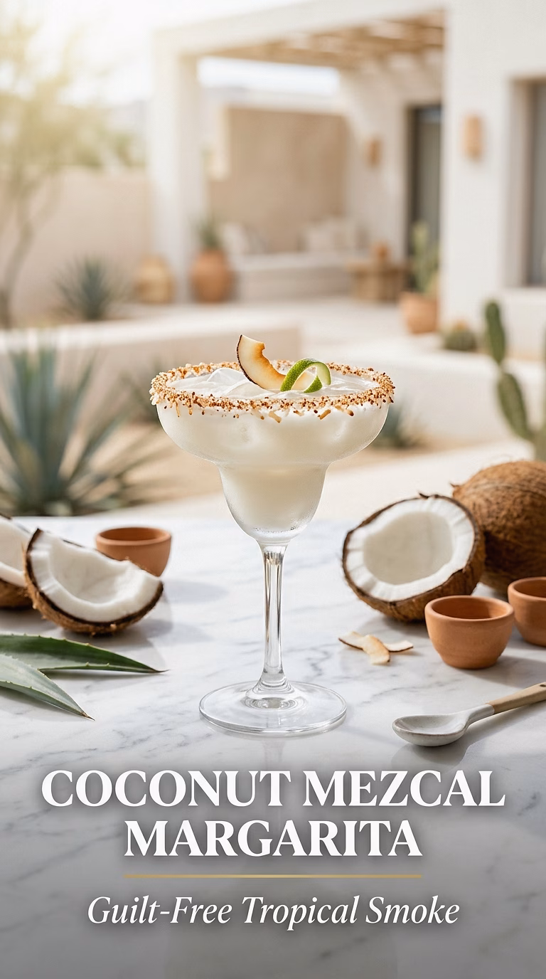 Skinny Mezcal Coconut Margarita