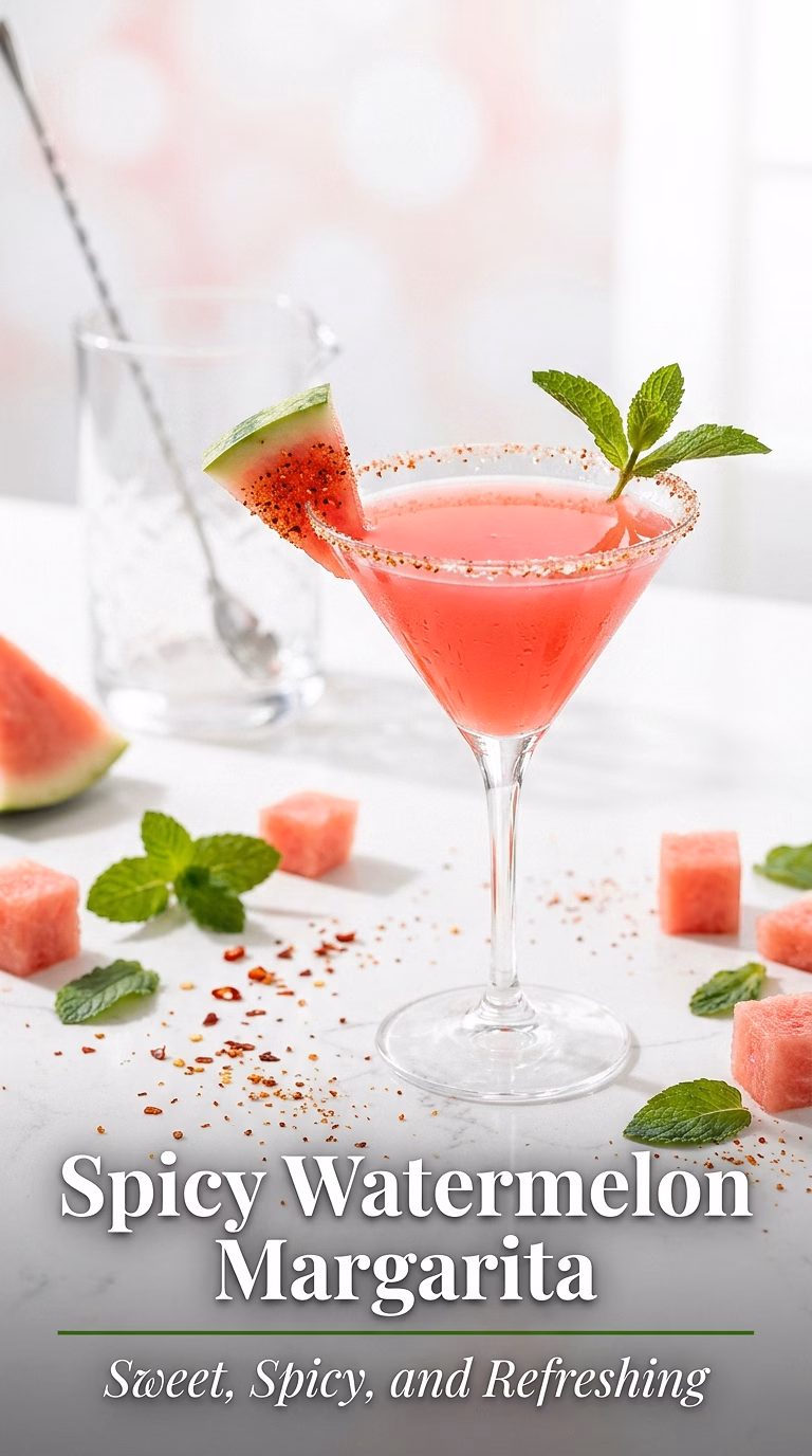 Spicy Watermelon Mint Margarita