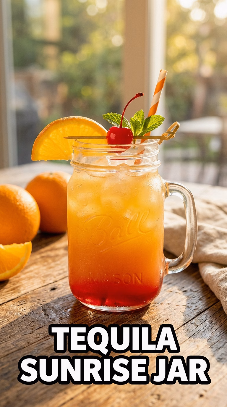Tequila Sunrise Jar