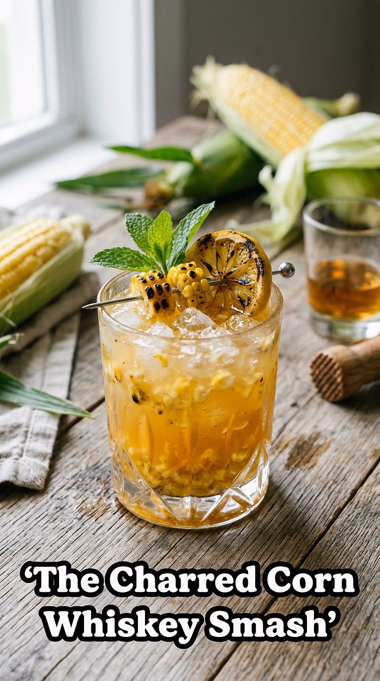 The Charred Corn Whiskey Smash
