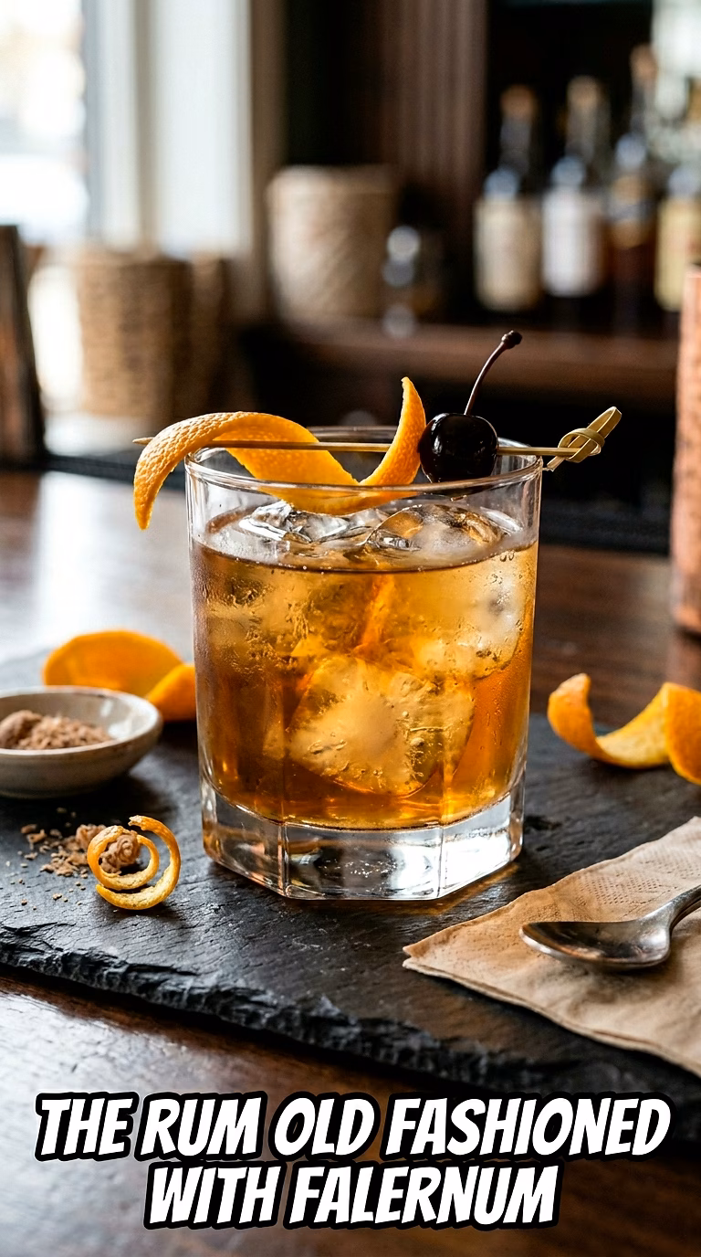 The Rum Old Fashioned with Falernum