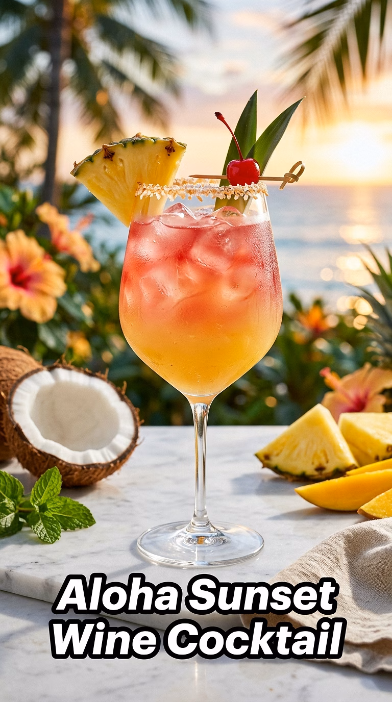 Aloha Sunset Wine Cocktail