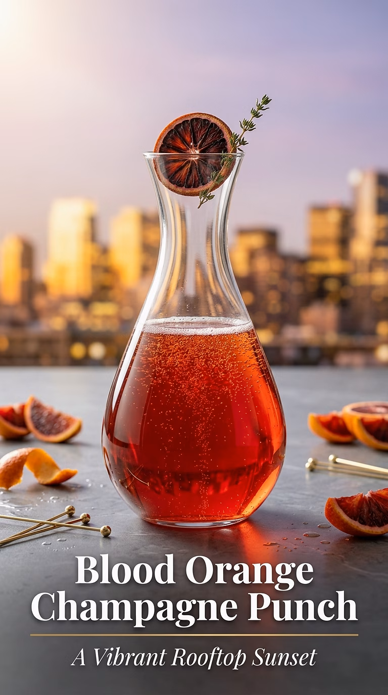 Blood Orange Champagne Punch