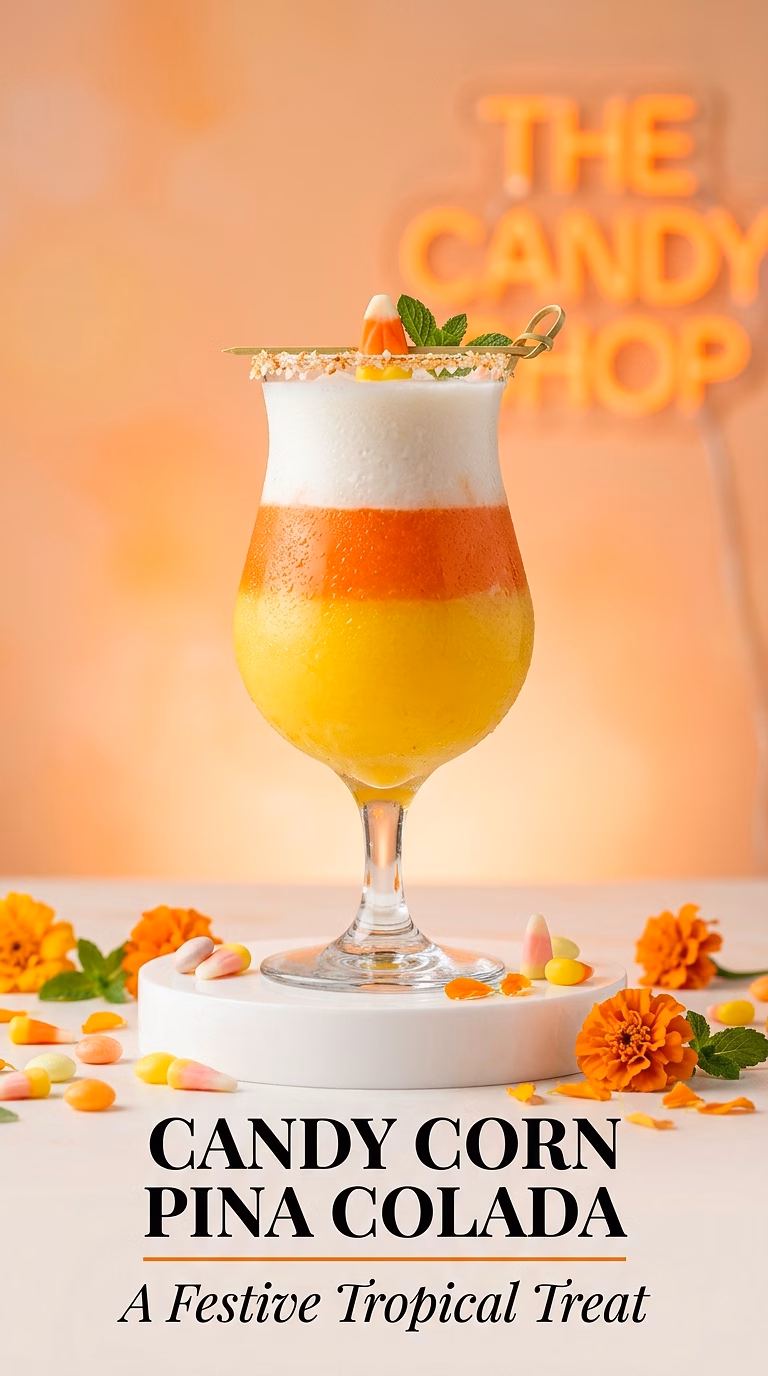 Candy Corn Layered Pina Colada