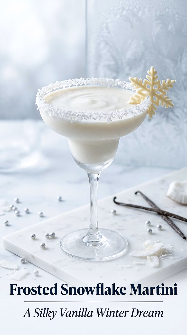 Frosted Snowflake Vanilla Martini