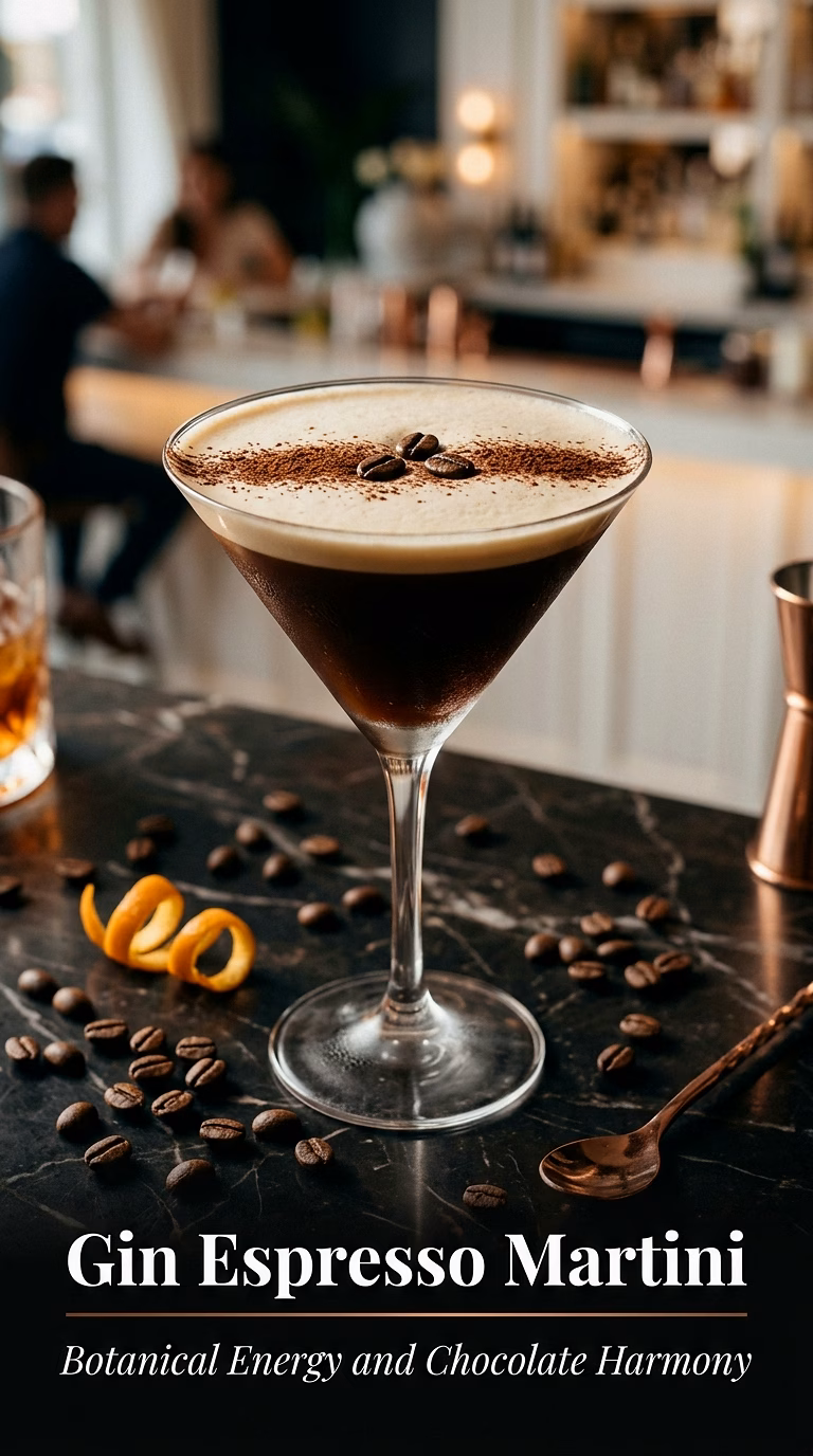 Gin Espresso Martini with Chocolate Bitters
