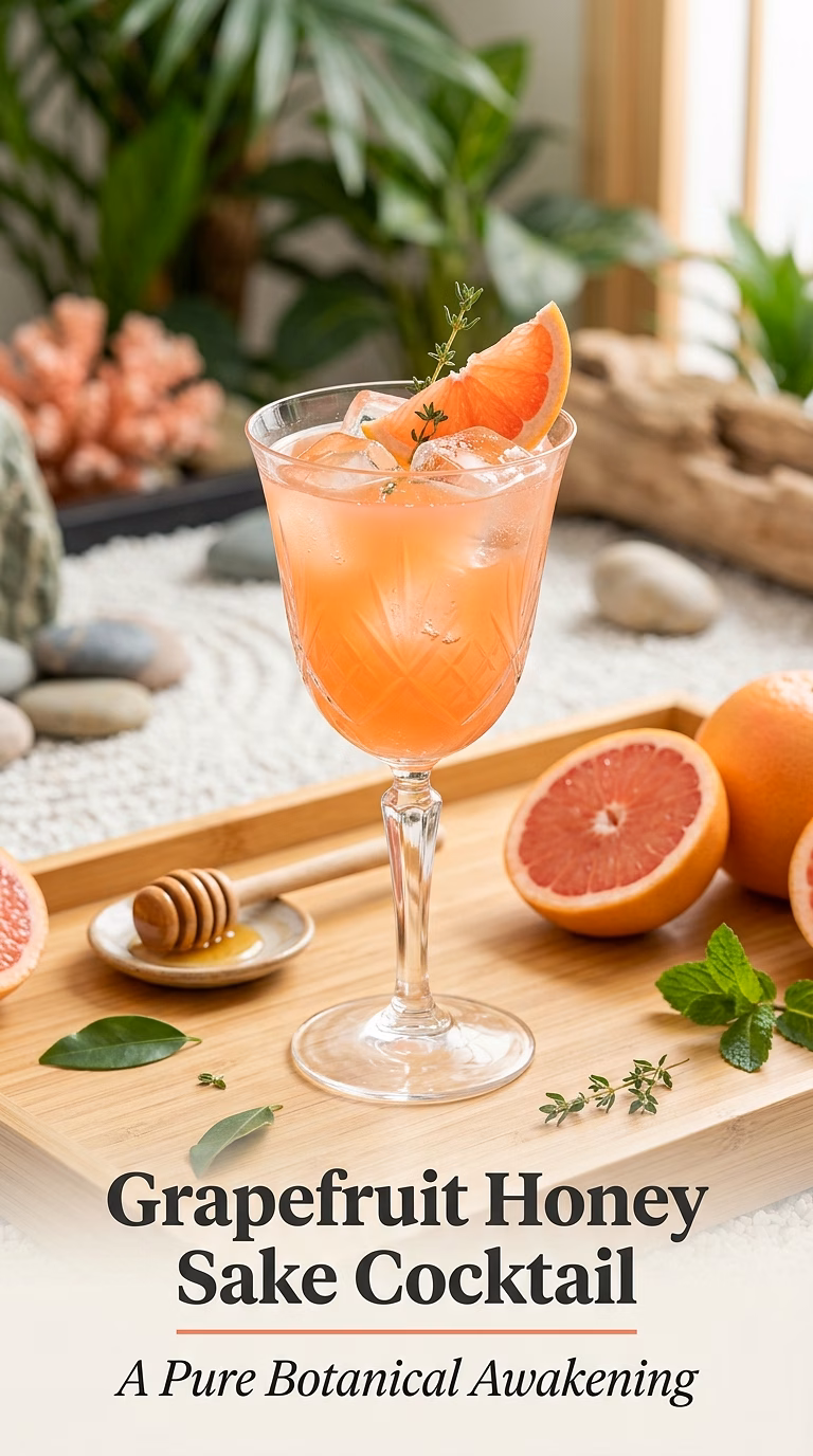 Grapefruit Honey Sake Cocktail