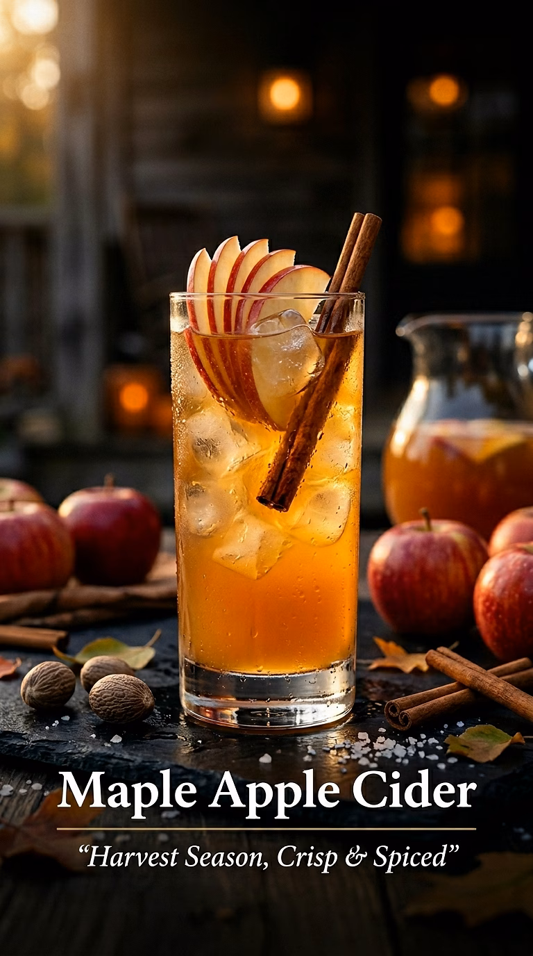 Maple Apple Cider Cocktail