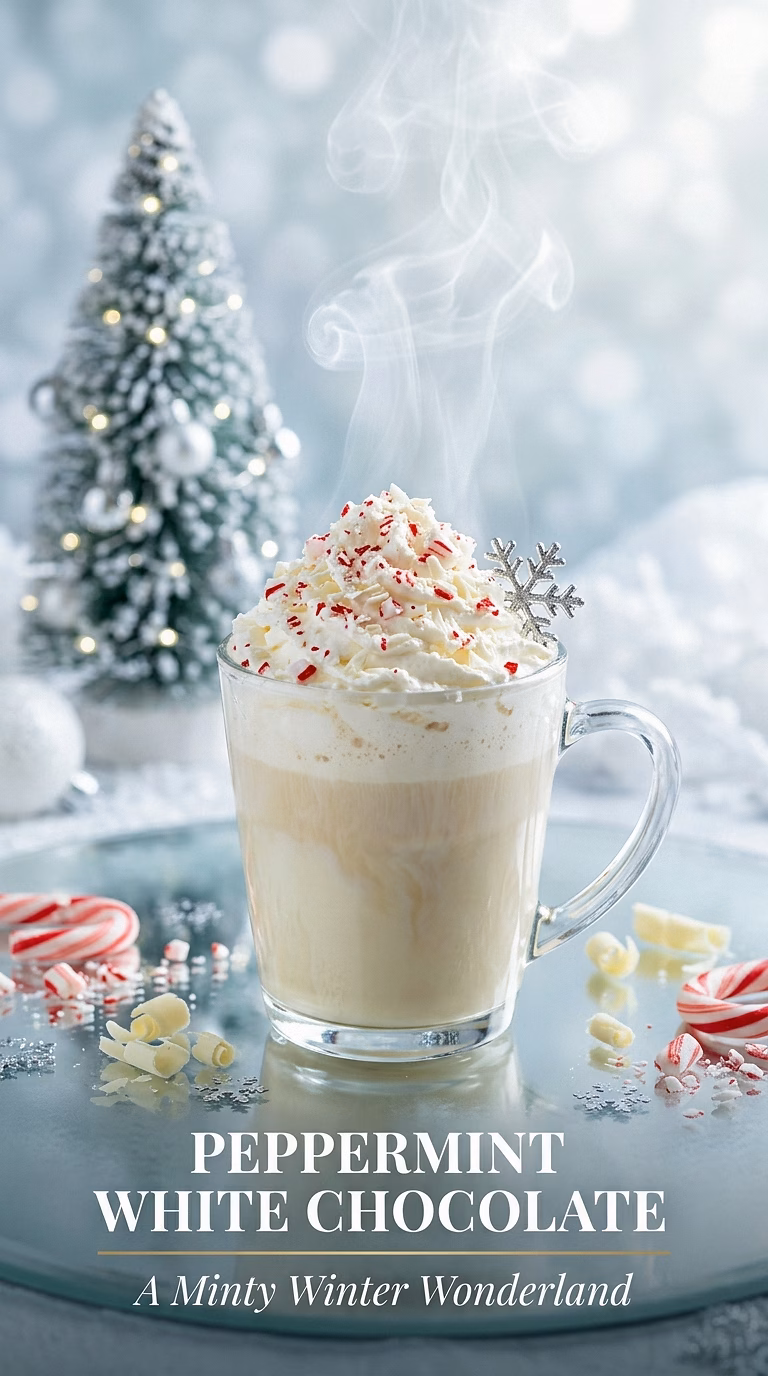Rum and Peppermint White Hot Chocolate