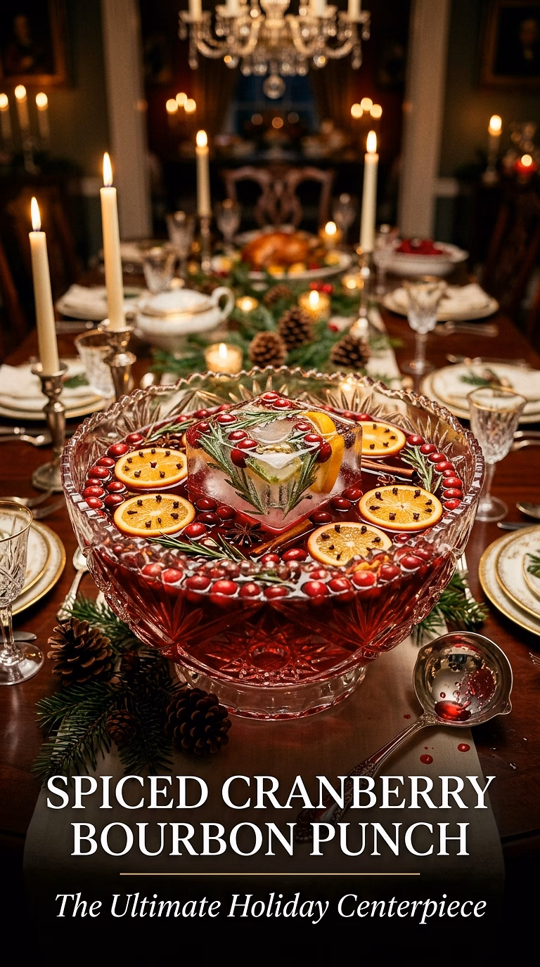 Spiced Cranberry Bourbon Punch (Batch Recipe)
