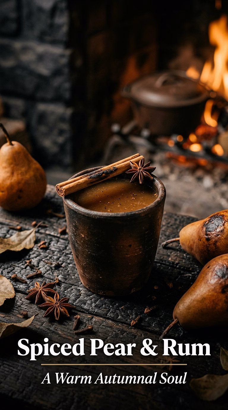 Spiced Pear and Rum Cocktail