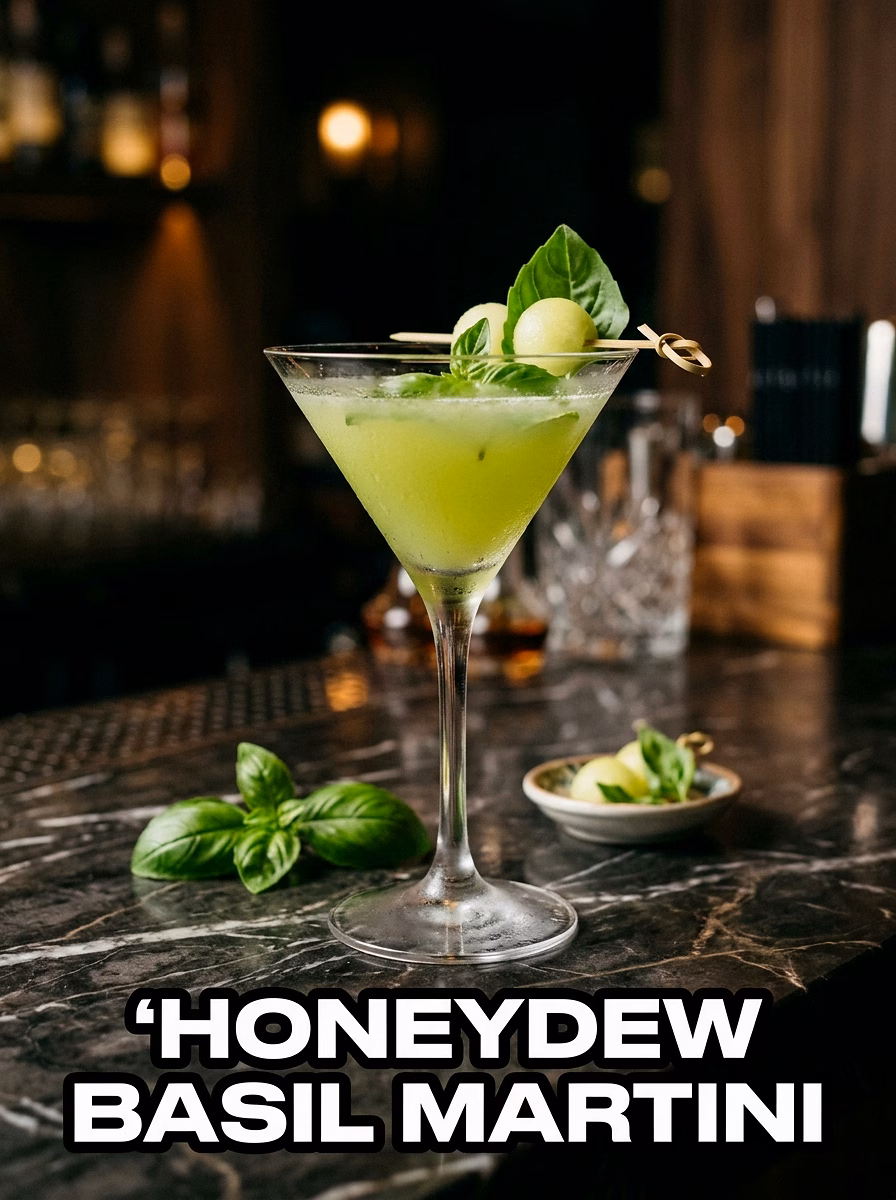 Honeydew Basil Martini