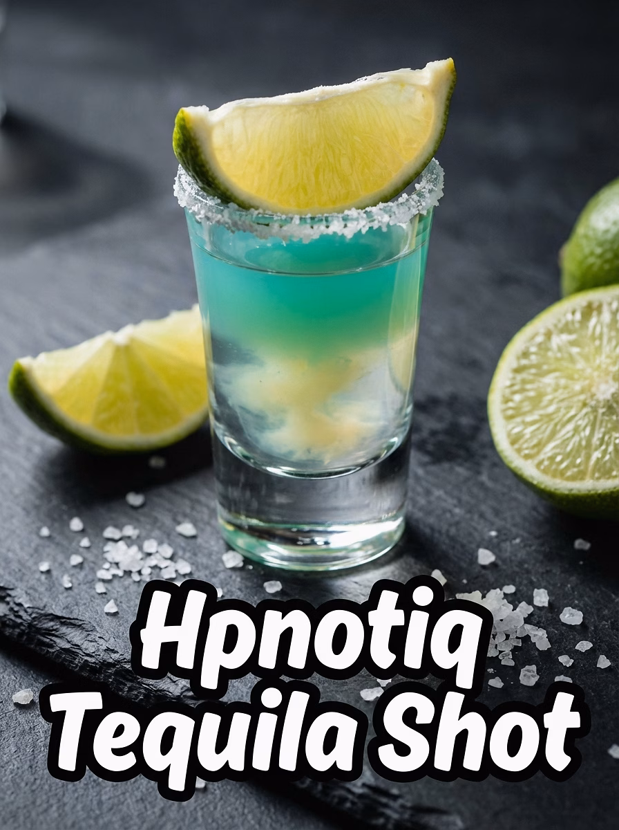 13. 🌵 Hpnotiq Tequila Shot (The Night Starter)