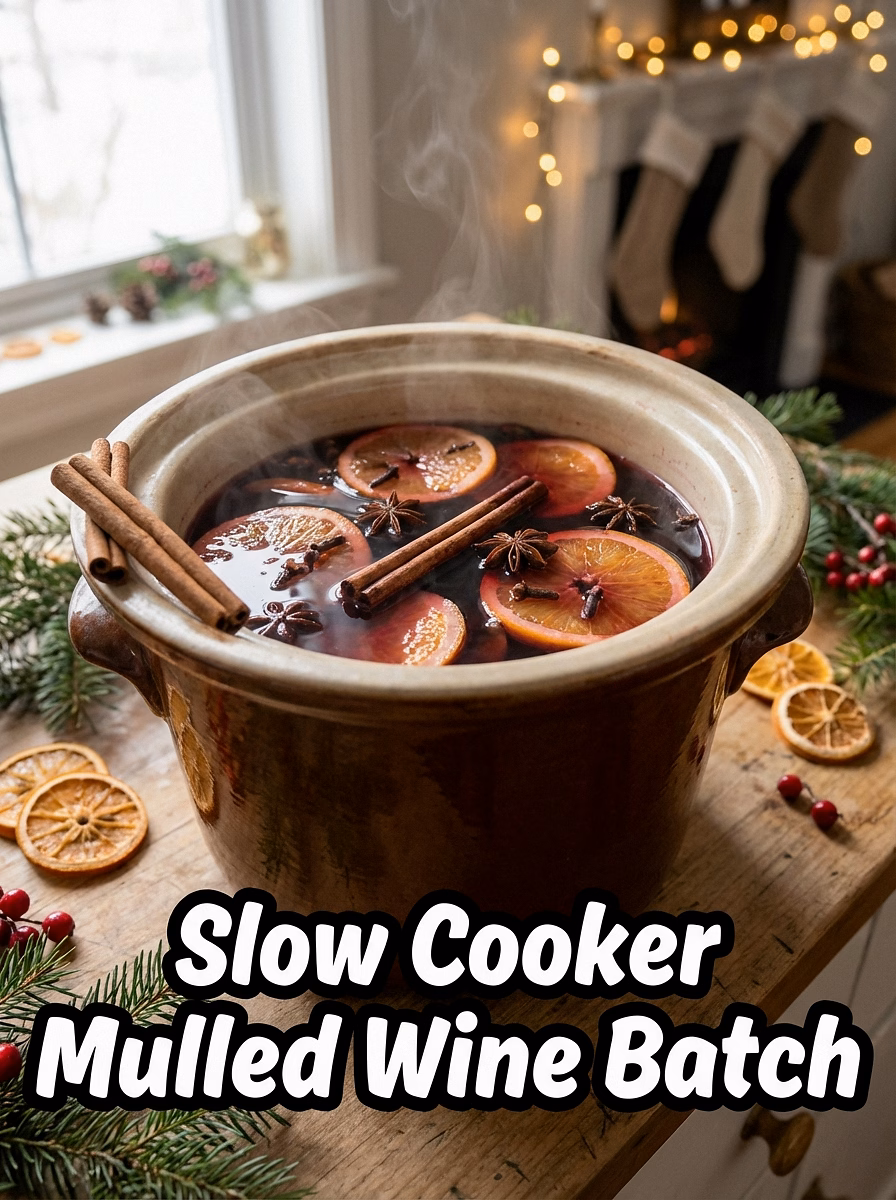 Slow Cooker Mulled Wine Batch