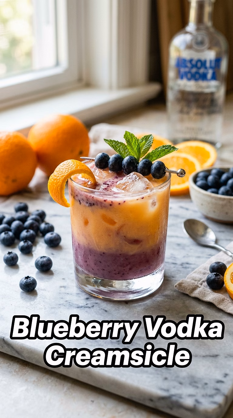 Blueberry Vodka Creamsicle