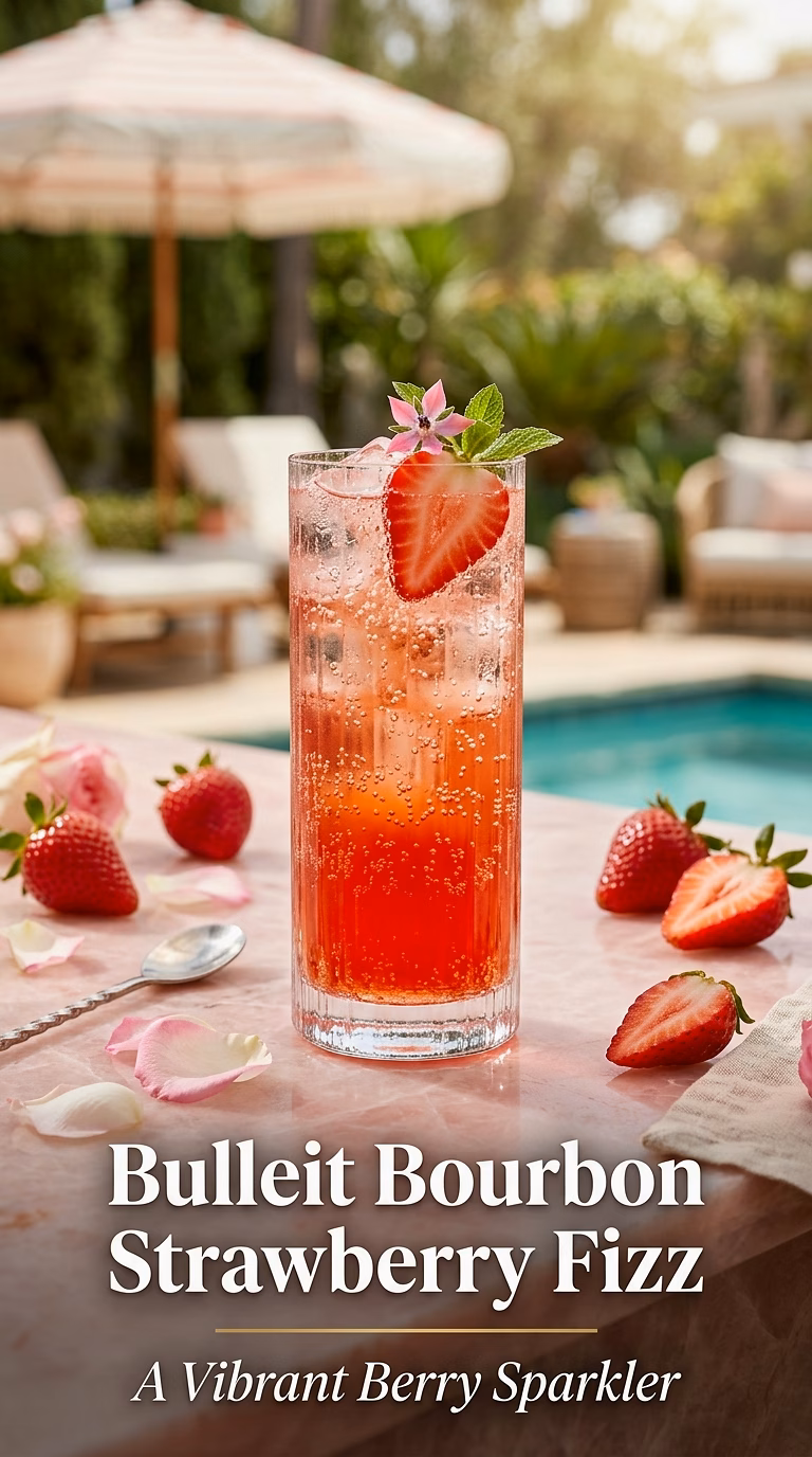 Bulleit Bourbon Strawberry Fizz