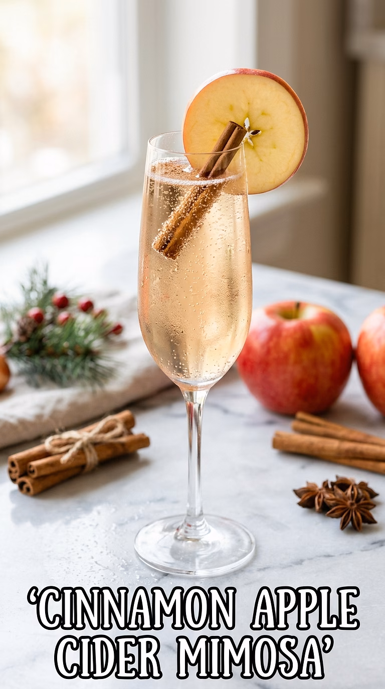 Cinnamon Apple Cider Mimosa