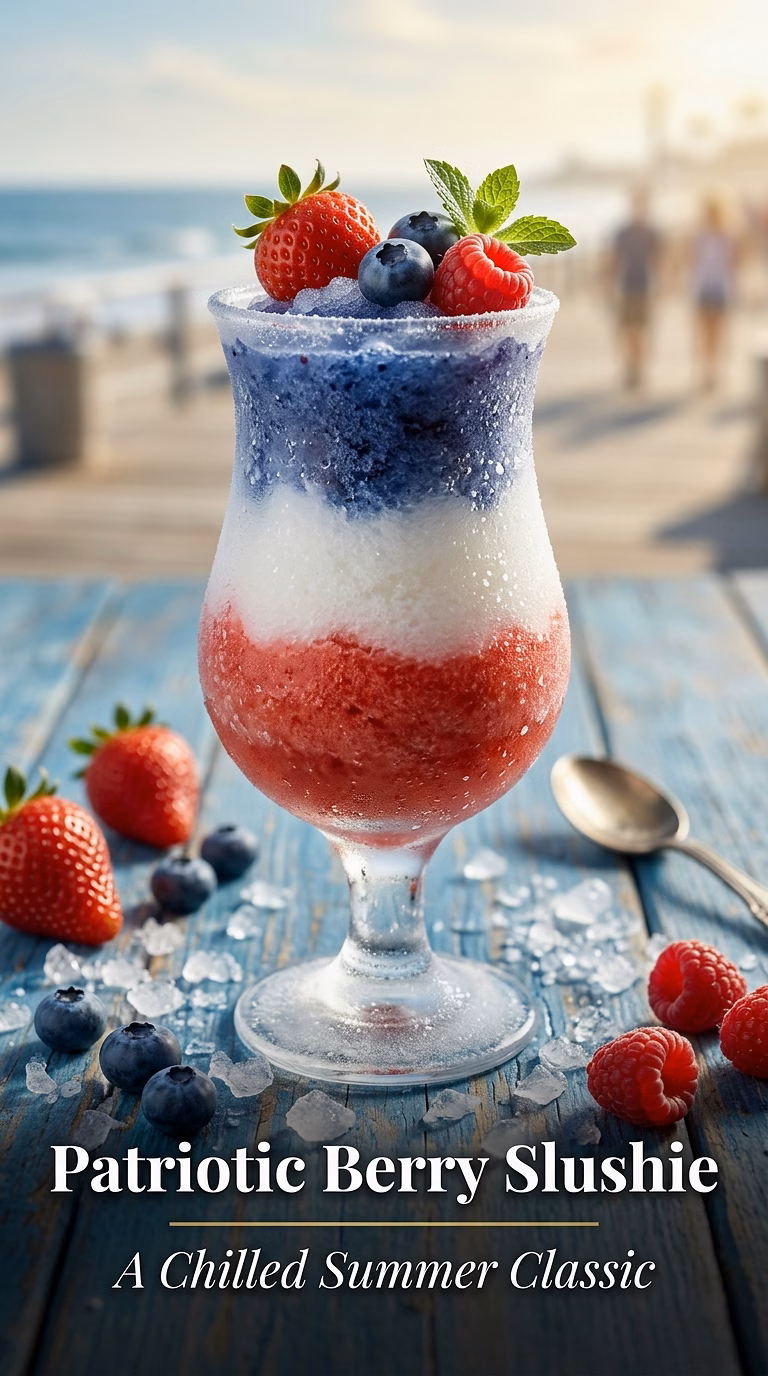 Frozen Patriotic Triple Berry Slushie