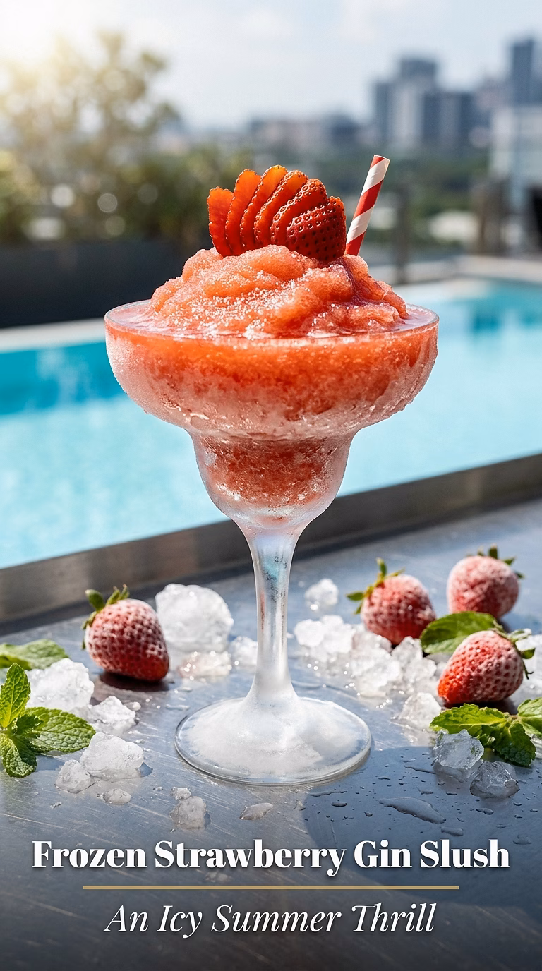Frozen Strawberry Gin Slush